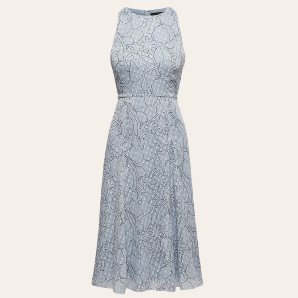 Banana Republic Light Blue Lace A-Line Dress